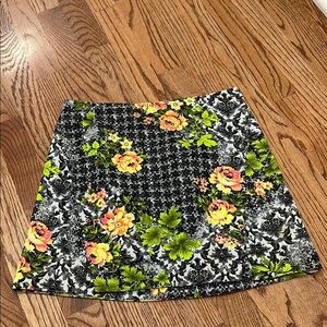 Topshop Fluorescent Floral Mini Skirt